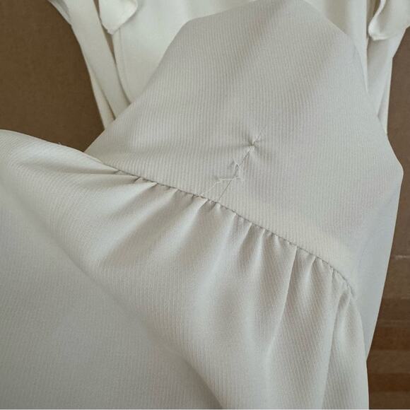 Amanda Uprichard New York ivory shift flutter sleeve midi dress - Picture 5 of 7